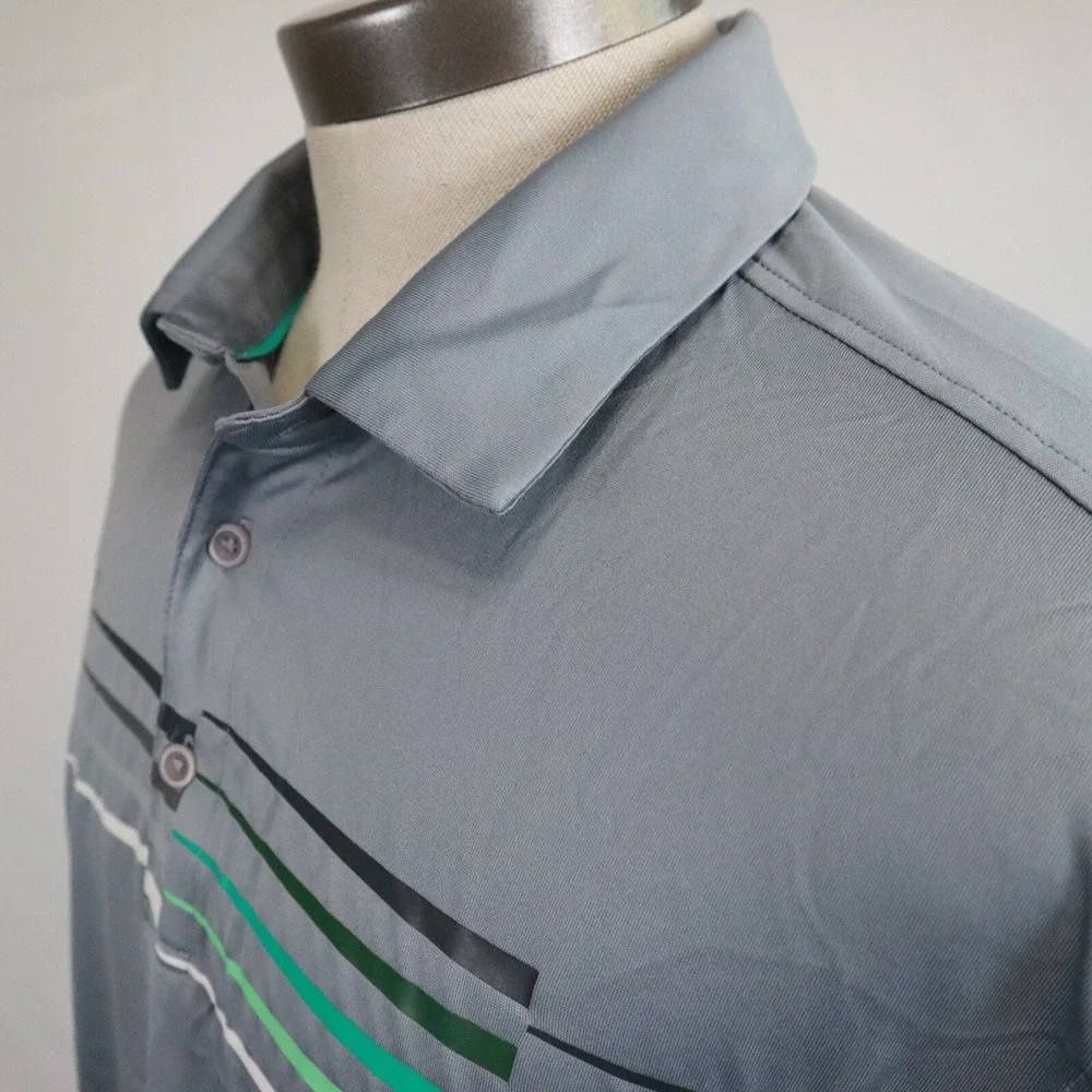 Under Armour Polo Shirt Mens Large HeatGear Golf Short Sleeve Stellar Drilling‎